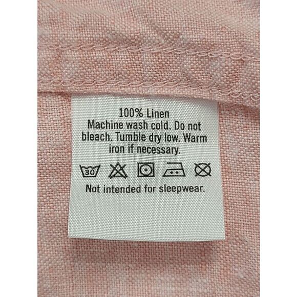 JANIE AND JACK Boy’s Pink Linen Roll-Cuff Long Sleeve Button Down Shirt Size 5 - Picture 6 of 8